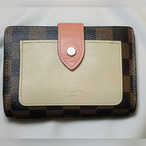 Louis Vuitton Juliette Compact Wallet Damier Ebene / Rose Ballerine. - Picture 2 of 11